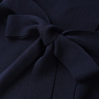 Lauwren | Woman's Elegant Belted Knit Sweater