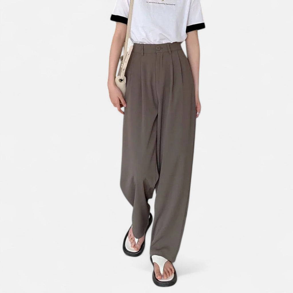 Lauwren | Women's High-Waisted Trousers - Classic Elegance