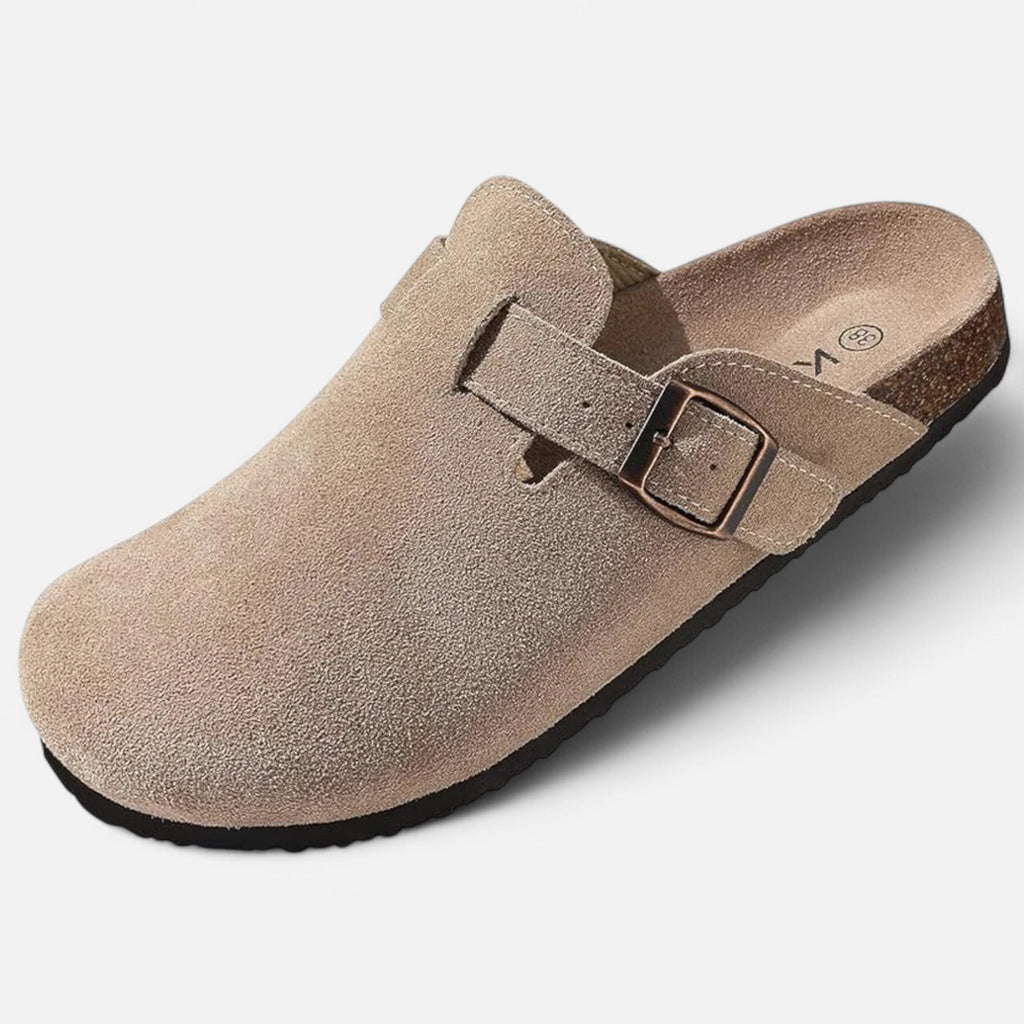 Lauwren | Women's Classic Suede Cork Mules
