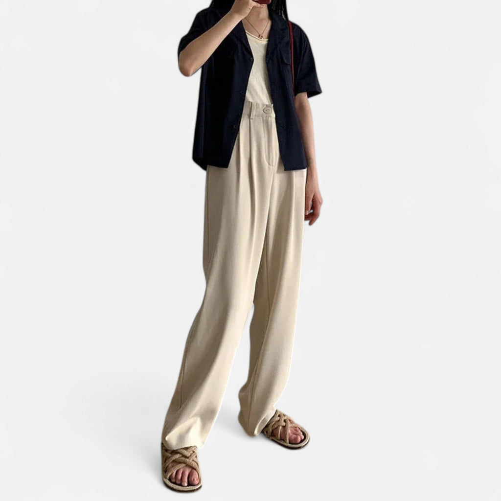 Lauwren | Women's High-Waisted Trousers - Classic Elegance