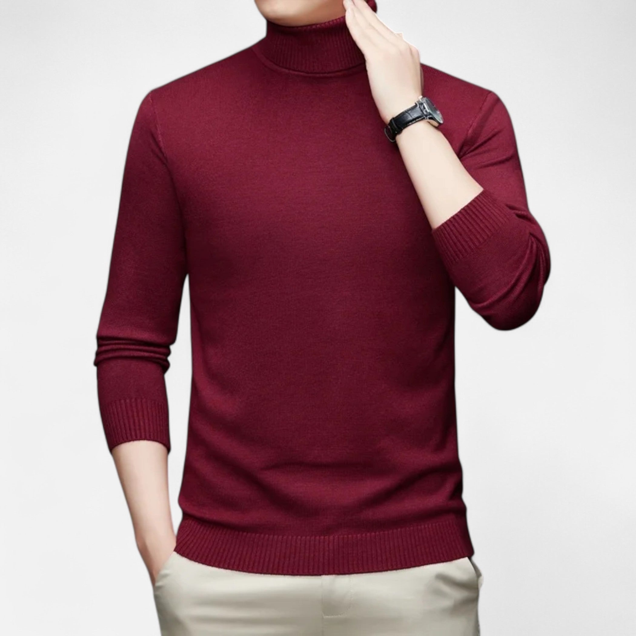 Lauwren | Men's Classic Knit High Neck Sweater
