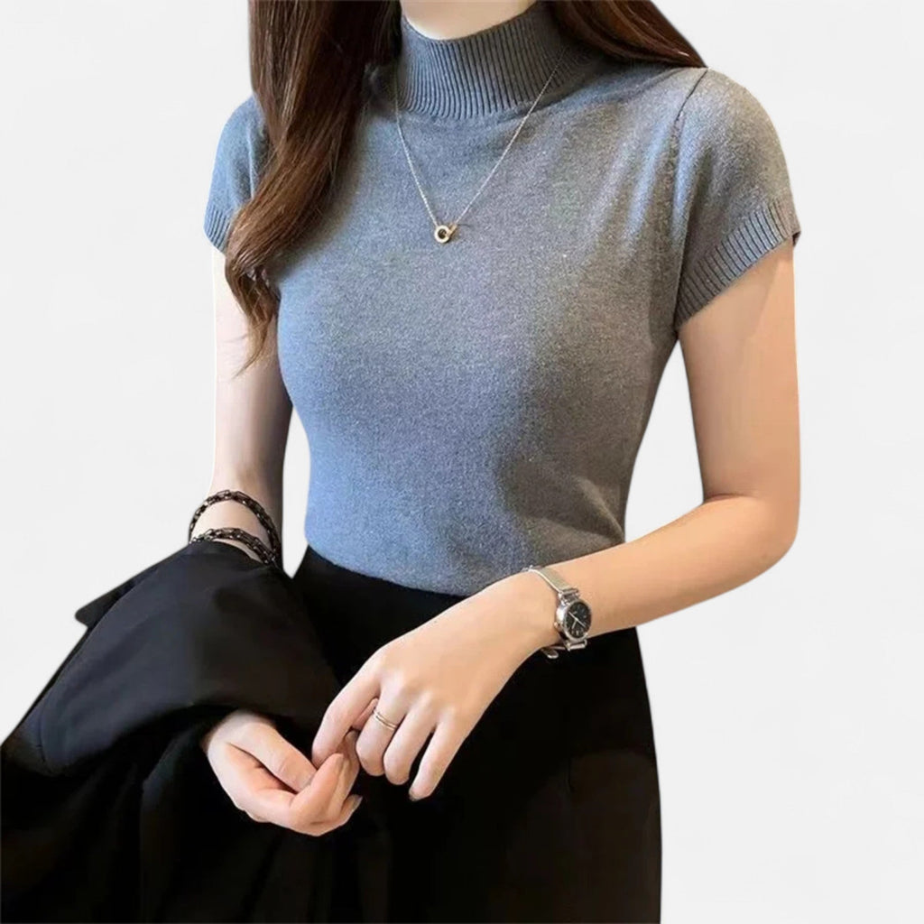 Lauwren | Women's Knitted High Neck Blouse