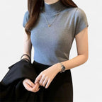Lauwren | Women's Knitted High Neck Blouse