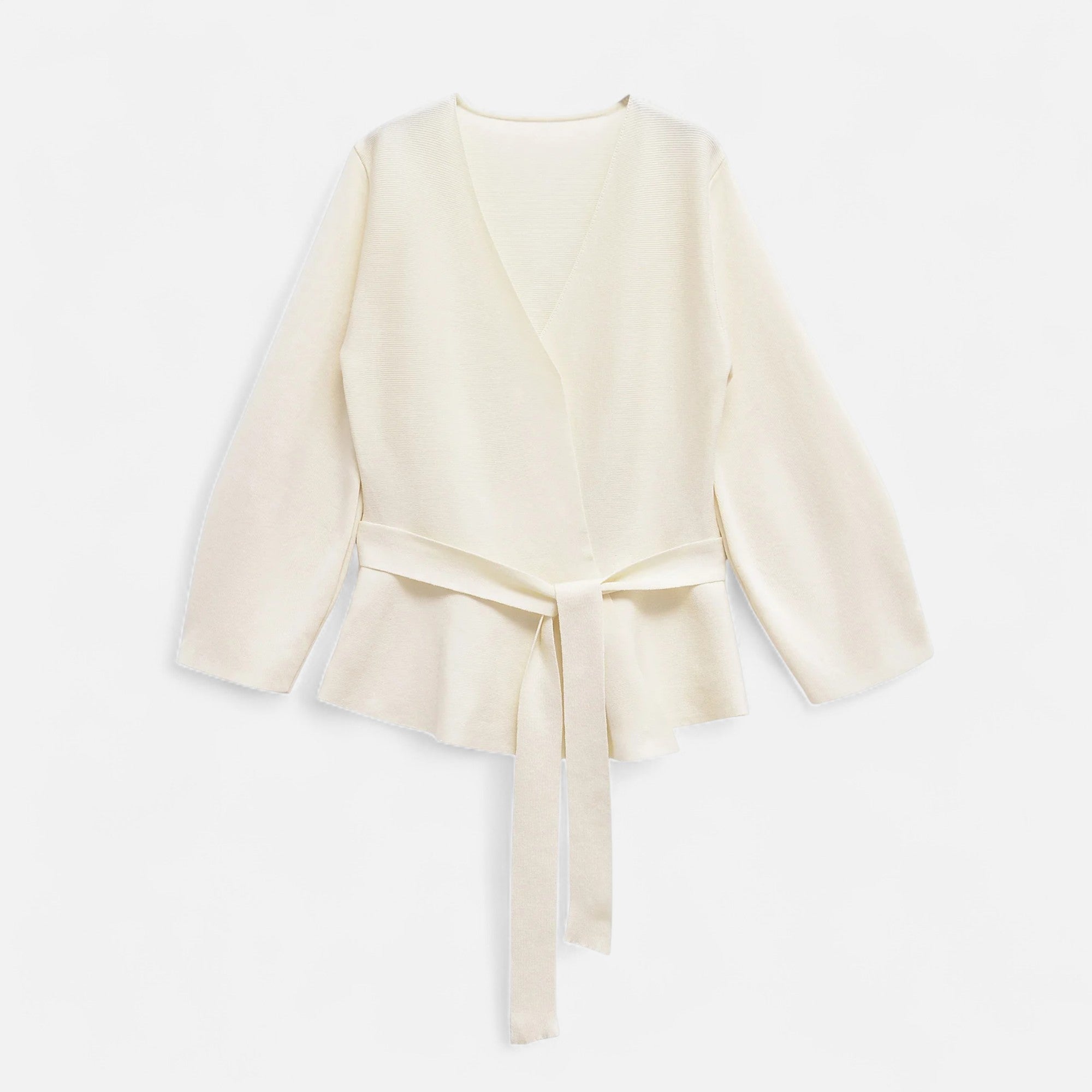 Lauwren | Woman's Elegant Belted Knit Sweater