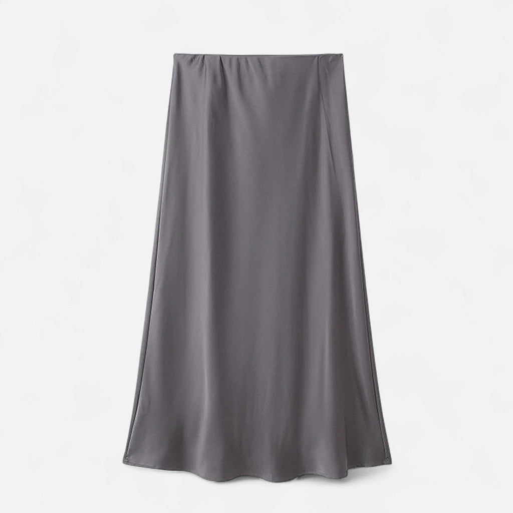 Lauwren | Women's Timeless Satin Midi Skirt