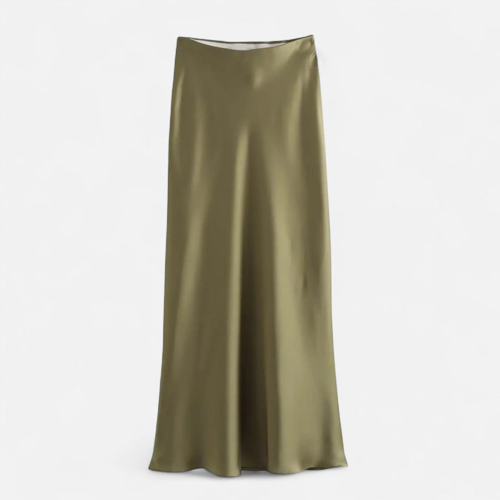 Lauwren | Women's Timeless Satin Midi Skirt