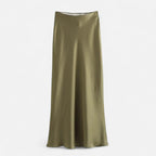 Lauwren | Women's Timeless Satin Midi Skirt