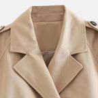 Lauwren | Women's Elegant Belted Short Trench Coat