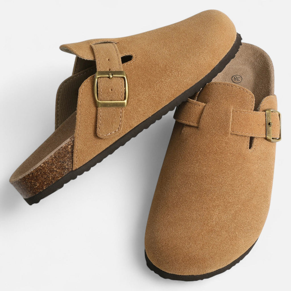 Lauwren | Women's Classic Suede Cork Mules