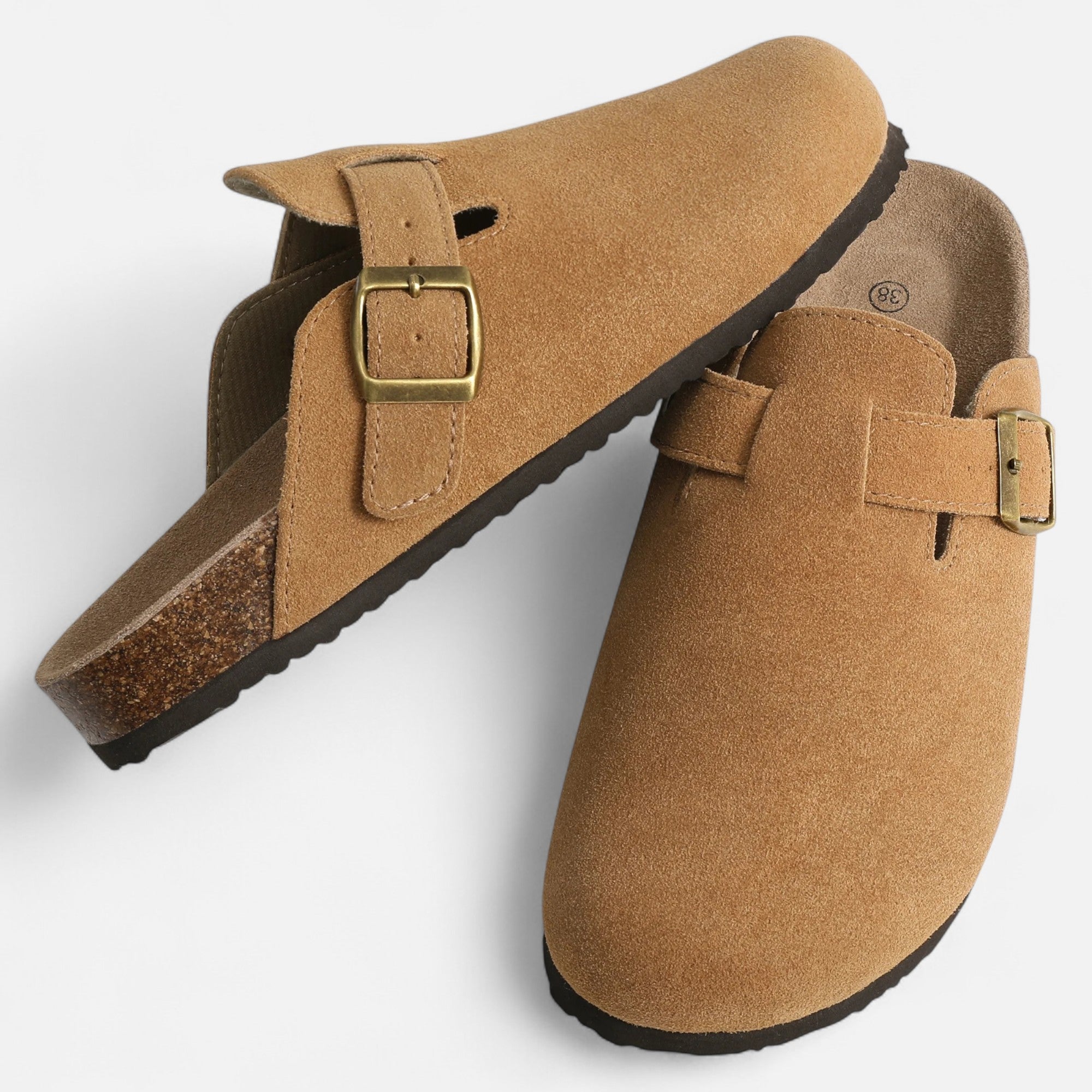 Lauwren | Women's Classic Suede Cork Mules