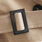 Lauwren | Women's Elegant Belted Short Trench Coat