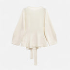 Lauwren | Woman's Elegant Belted Knit Sweater