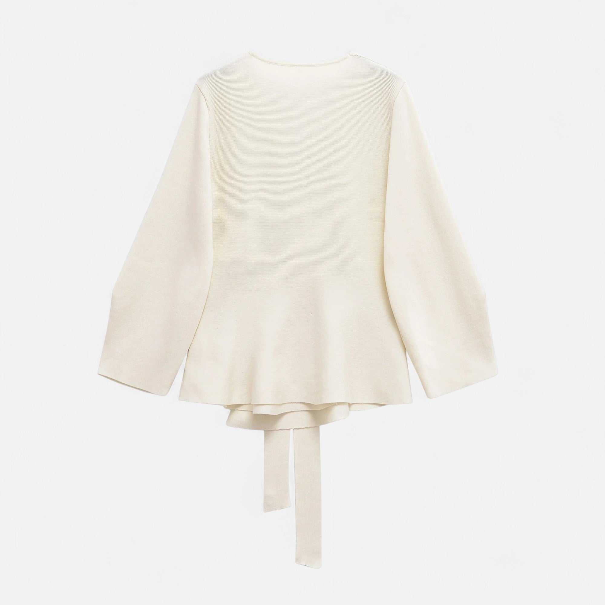 Lauwren | Woman's Elegant Belted Knit Sweater