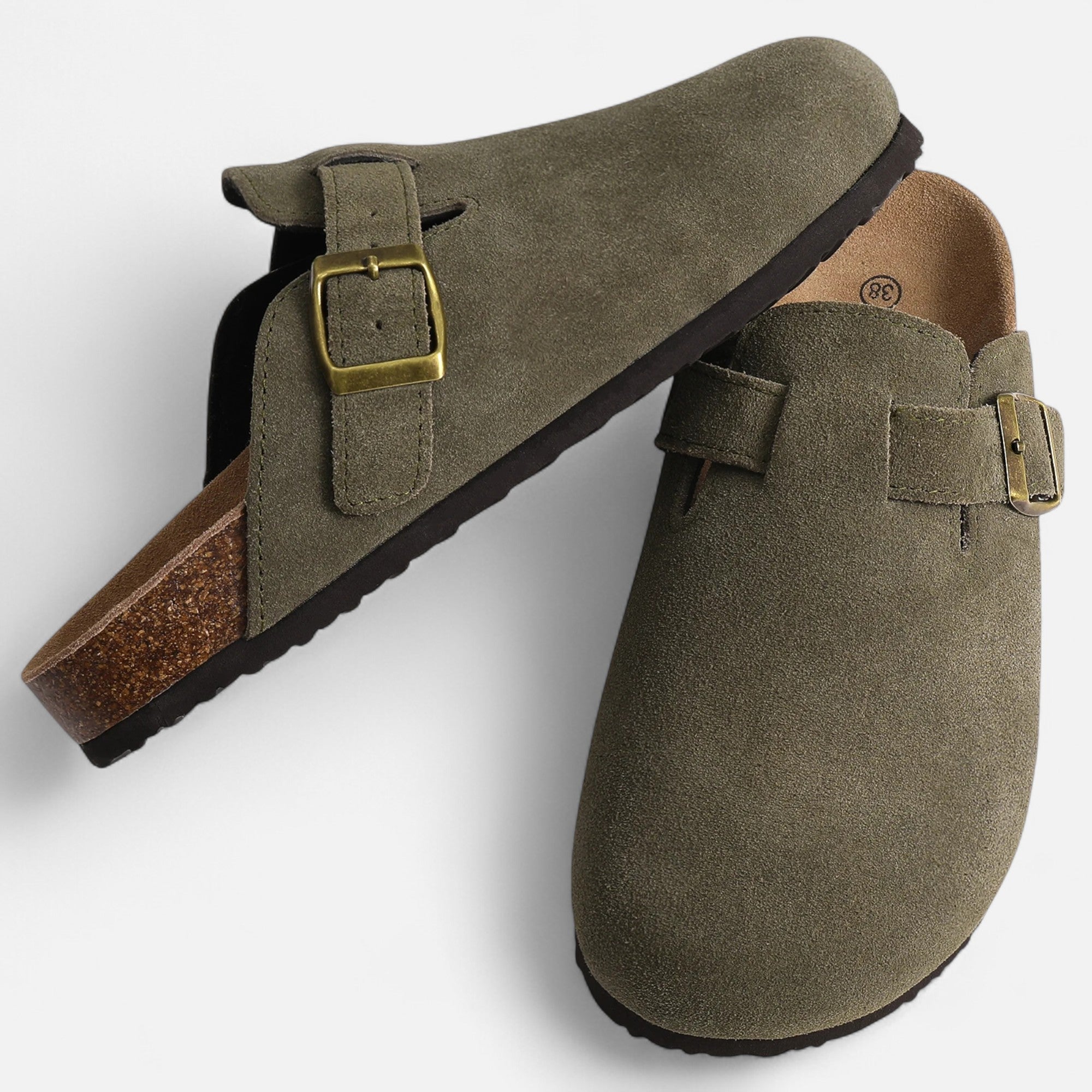 Lauwren | Women's Classic Suede Cork Mules