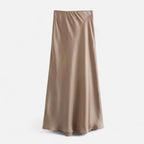 Lauwren | Women's Timeless Satin Midi Skirt