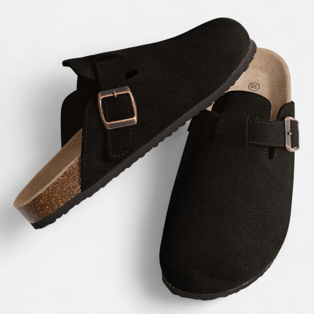 Lauwren | Women's Classic Suede Cork Mules