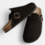 Lauwren | Women's Classic Suede Cork Mules
