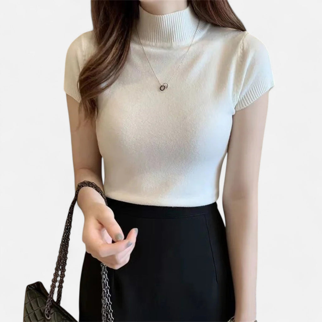 Lauwren | Women's Knitted High Neck Blouse