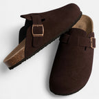 Lauwren | Women's Classic Suede Cork Mules