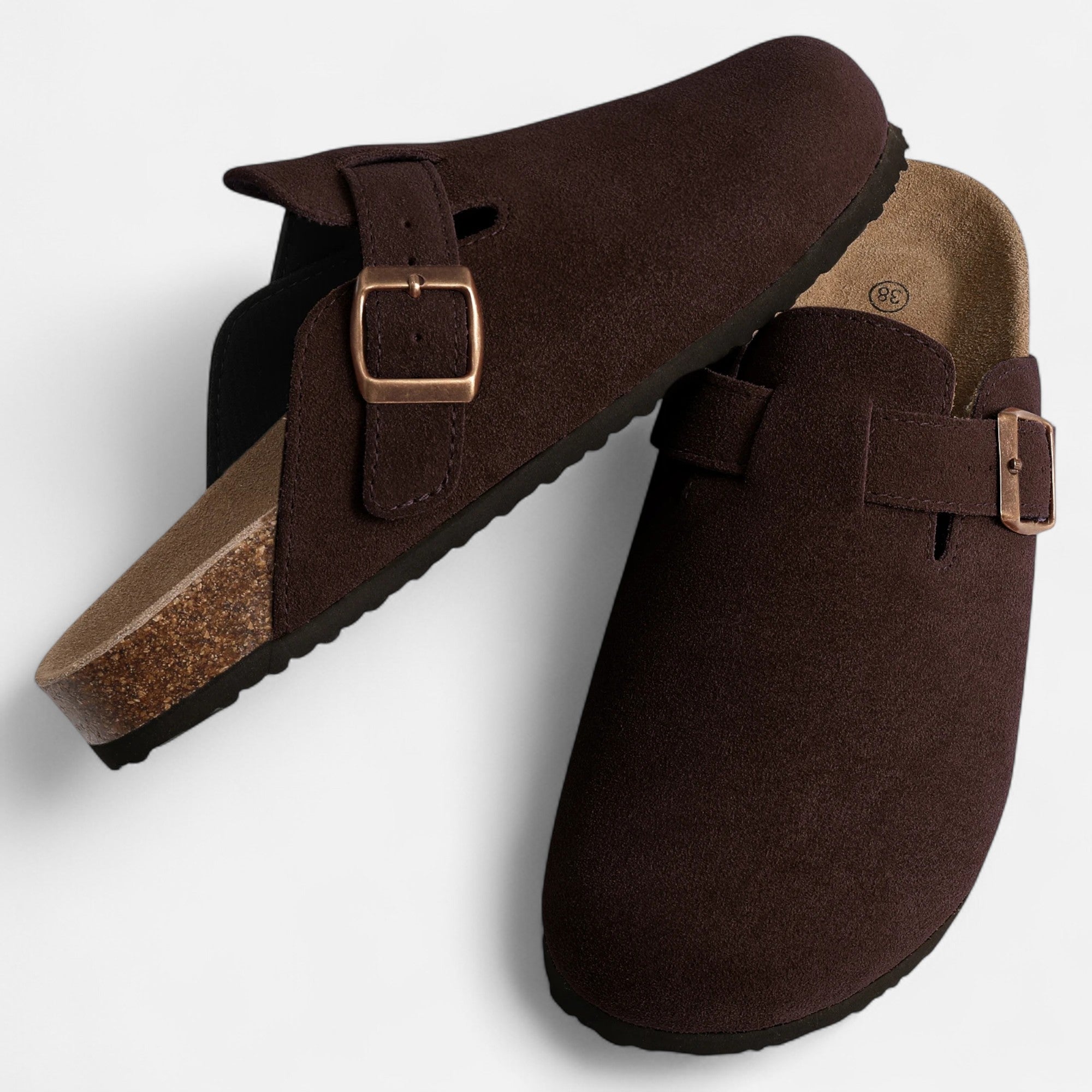 Lauwren | Women's Classic Suede Cork Mules