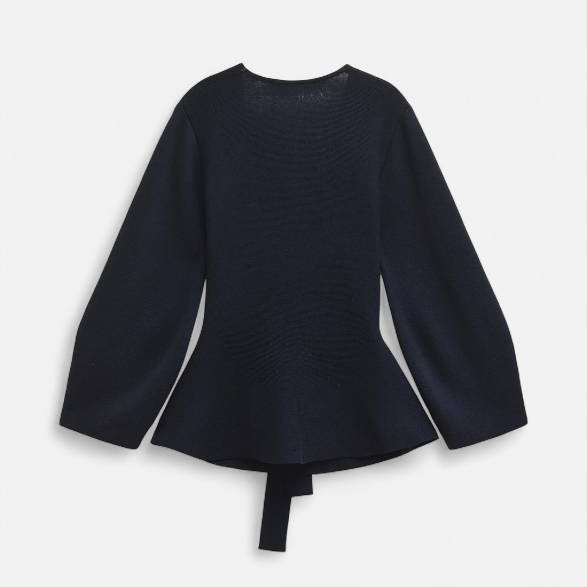 Lauwren | Woman's Elegant Belted Knit Sweater