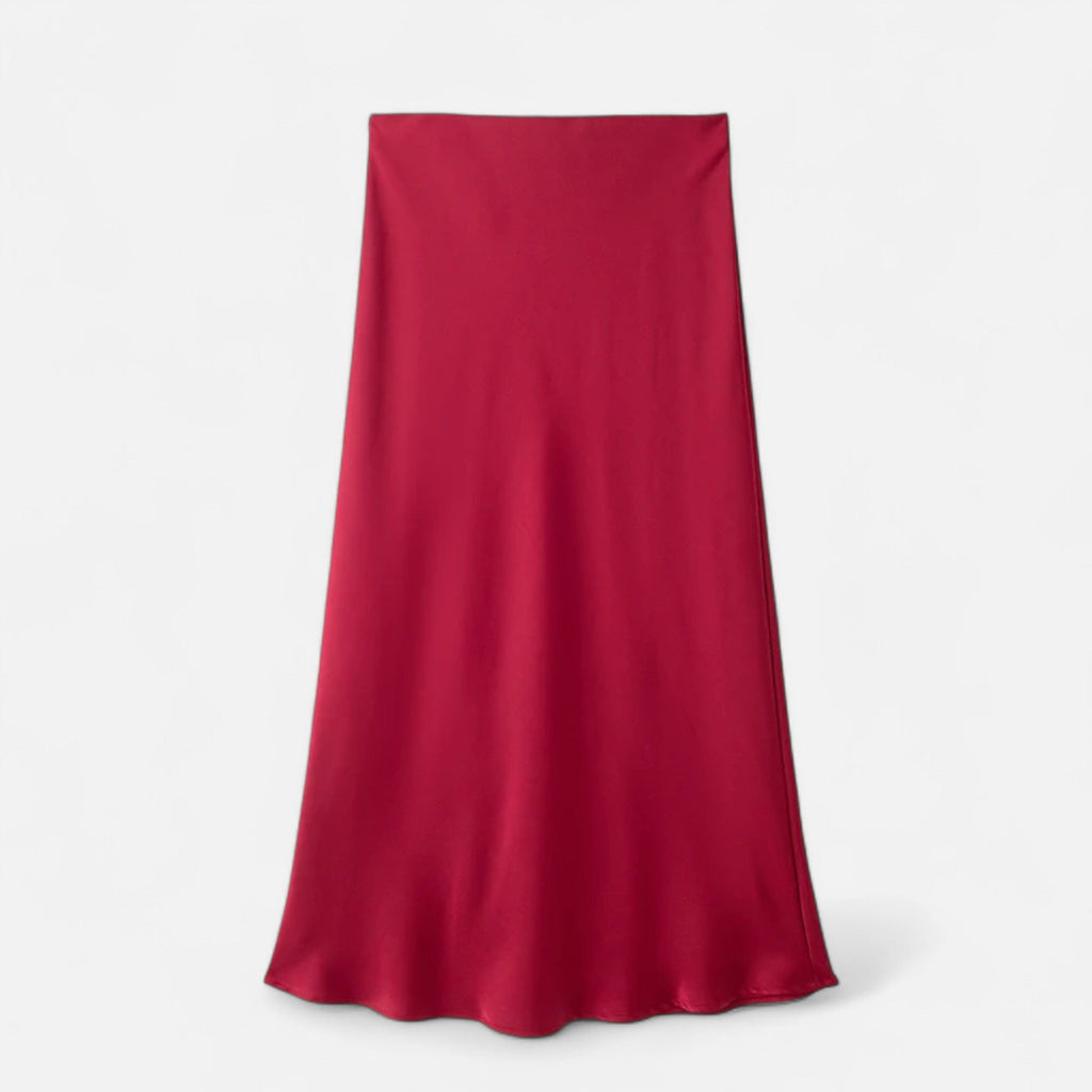 Lauwren | Women's Timeless Satin Midi Skirt