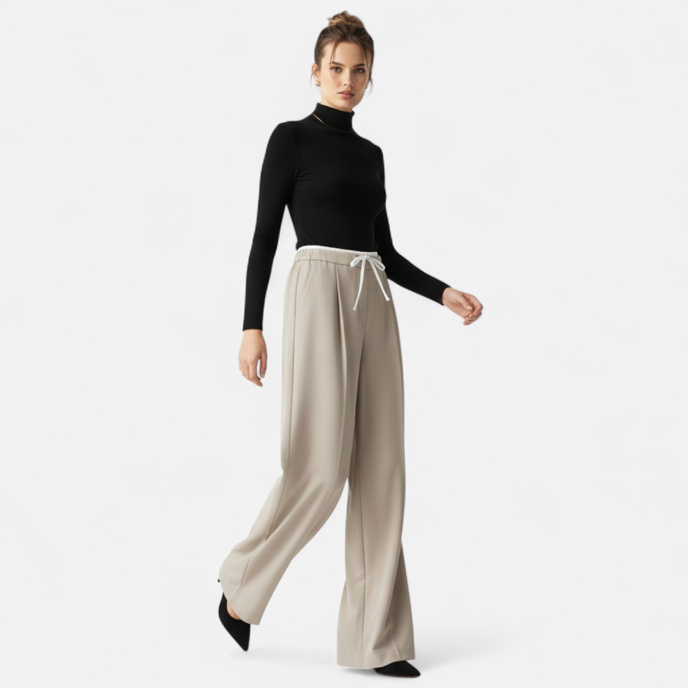 Lauwren | Women's High-Waisted Trousers, Vintage Elegance