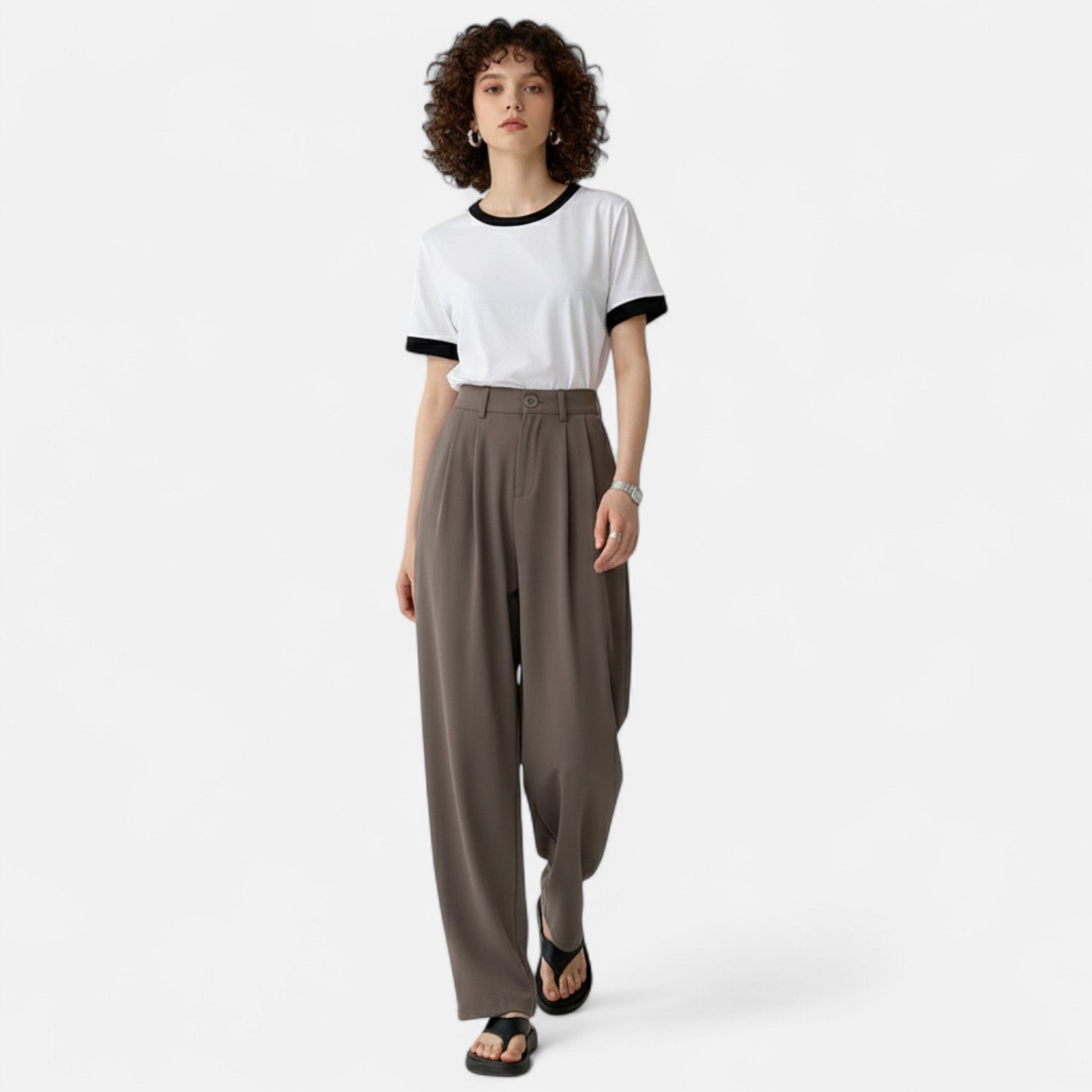 Lauwren | Women's High-Waisted Trousers - Classic Elegance