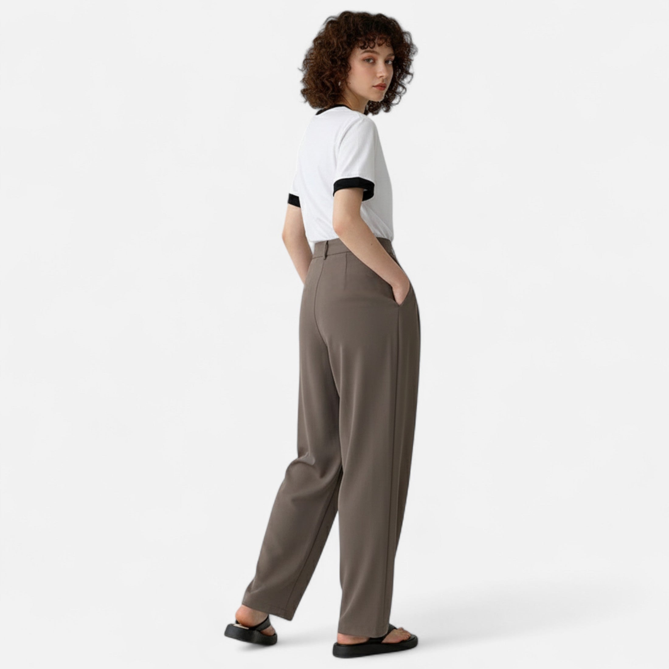 Lauwren | Women's High-Waisted Trousers - Classic Elegance