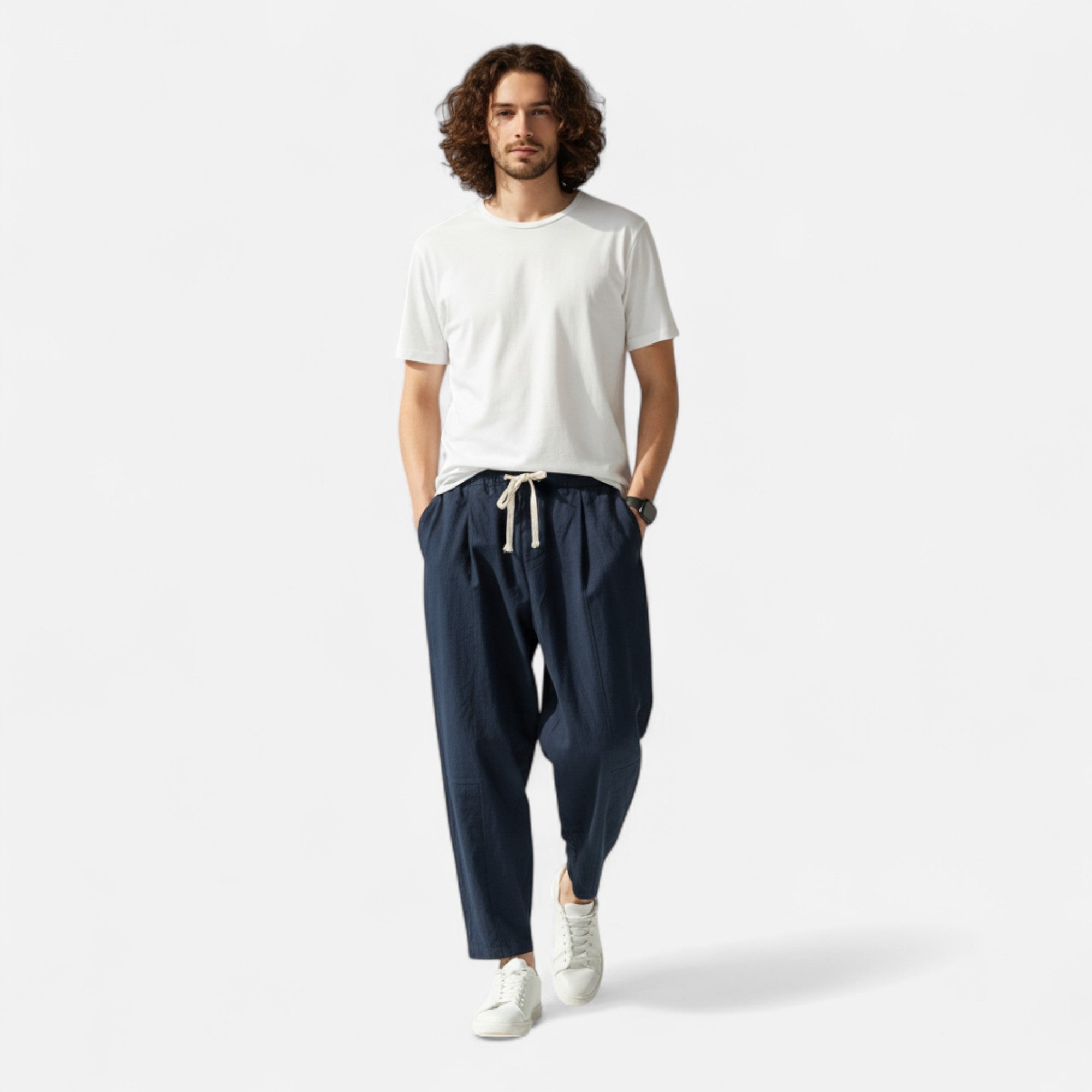 Lauwren | Men's Casual Straight Leg Cotton Trousers