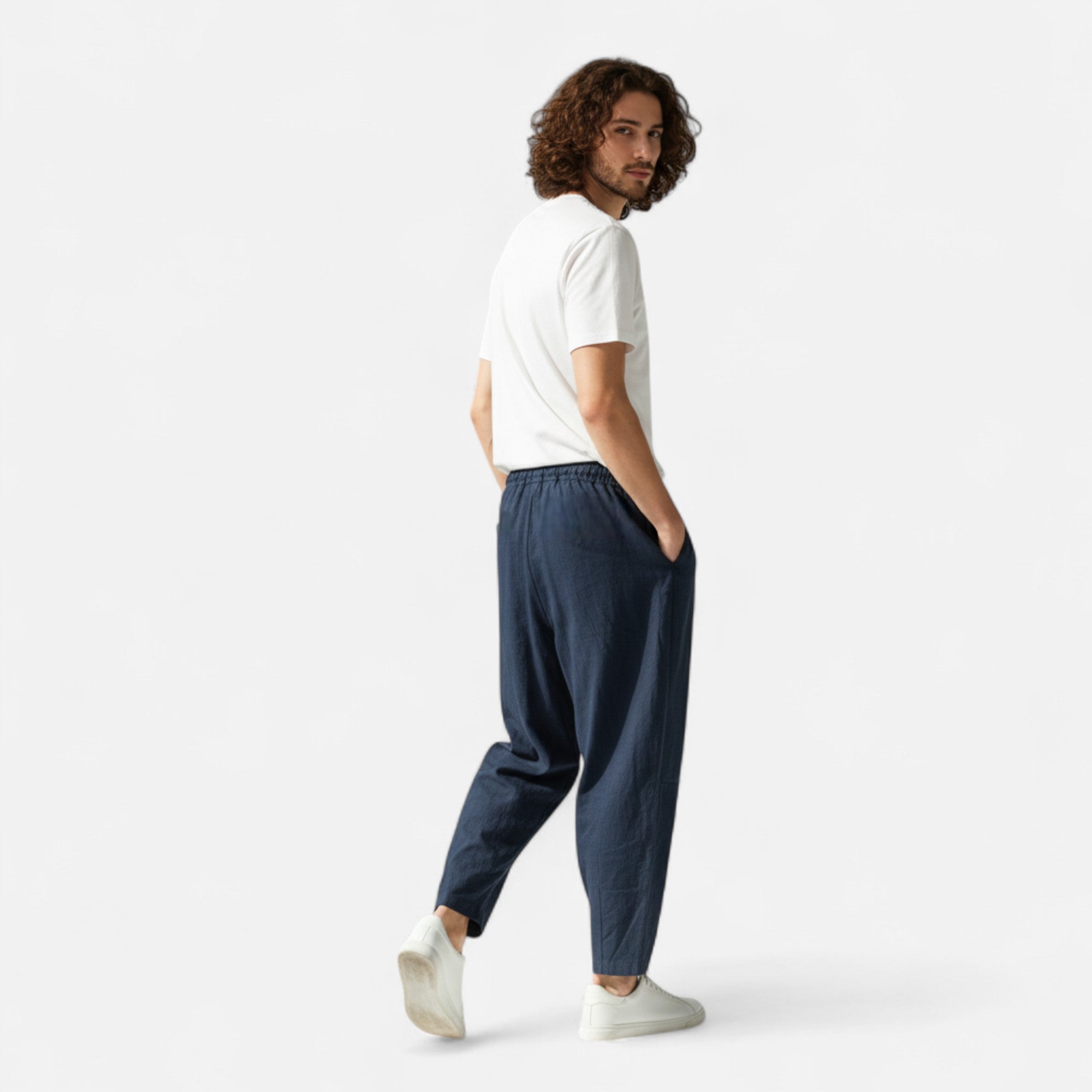 Lauwren | Men's Casual Straight Leg Cotton Trousers