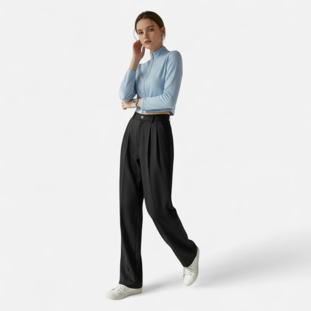 Lauwren | Women's High-Waisted Trousers - Classic Elegance