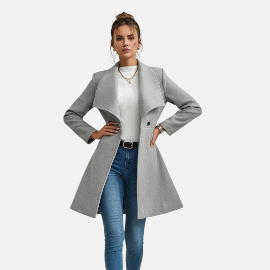 Lauwren | Women's Double-Breasted Coat - Classic Elegance