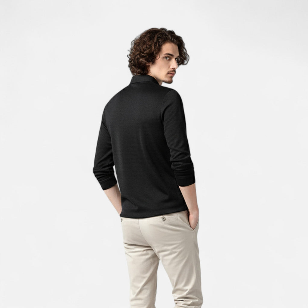 Lauwren | Men's Long Sleeve Business Casual Polo Shirt