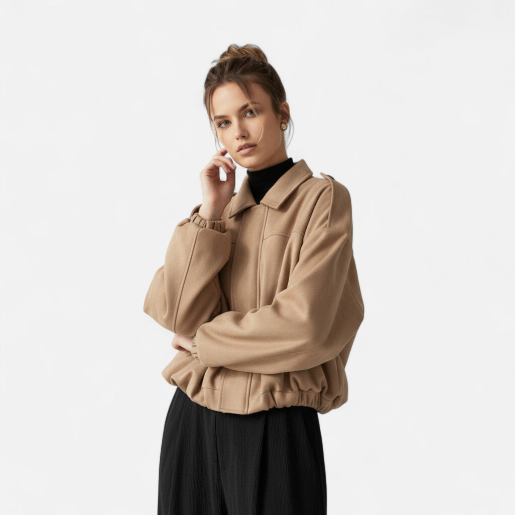 Lauwren | Women's Vintage Jacket with Turn-Down Collar