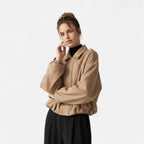 Lauwren | Women's Vintage Jacket with Turn-Down Collar