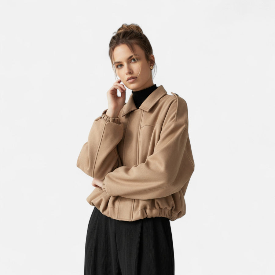 Lauwren | Women's Vintage Jacket with Turn-Down Collar