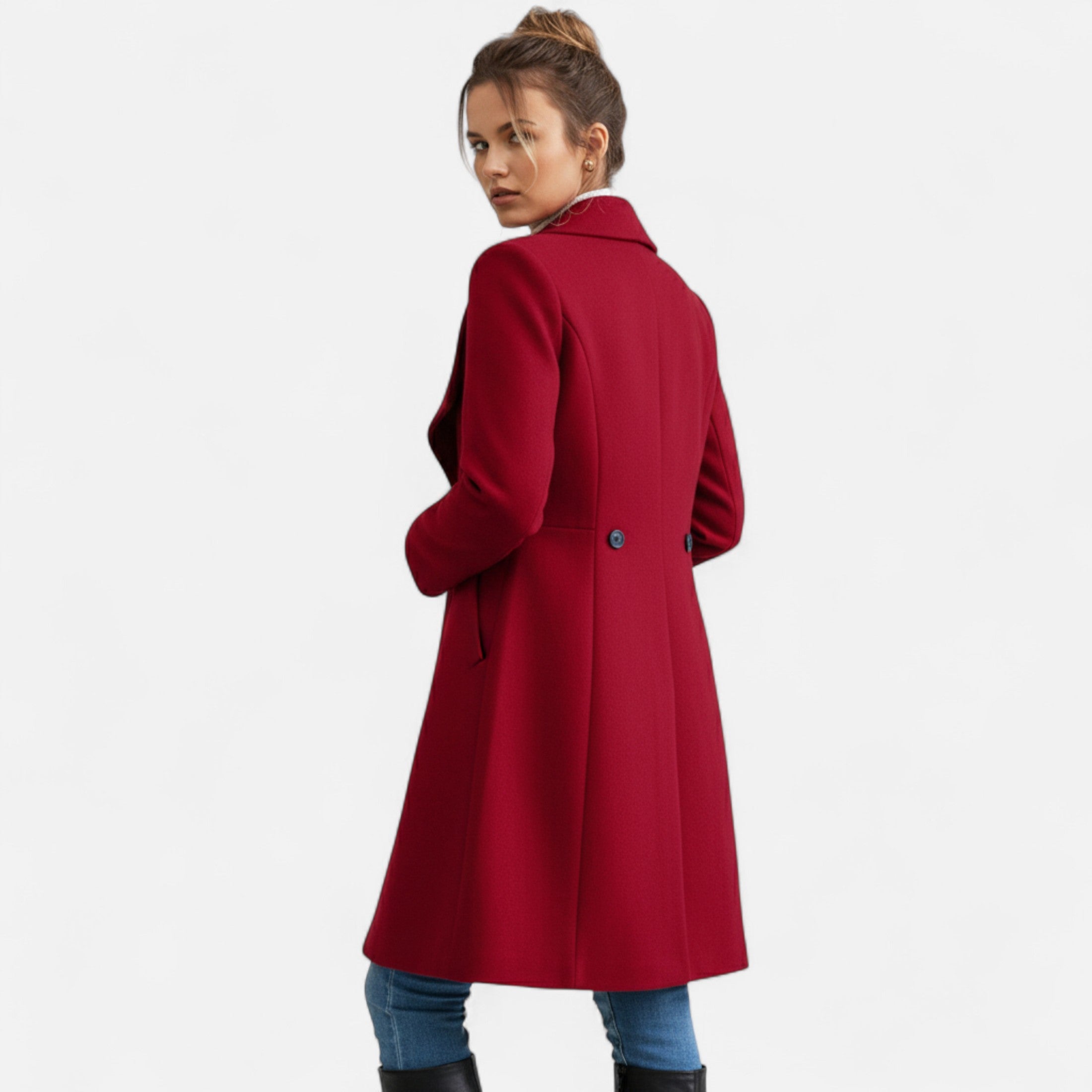 Lauwren | Women's Double-Breasted Coat - Classic Elegance