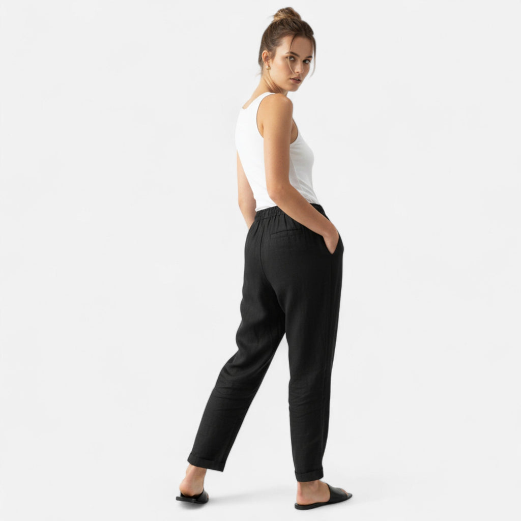 Lauwren | Woman's Elegant High-Waisted Trousers