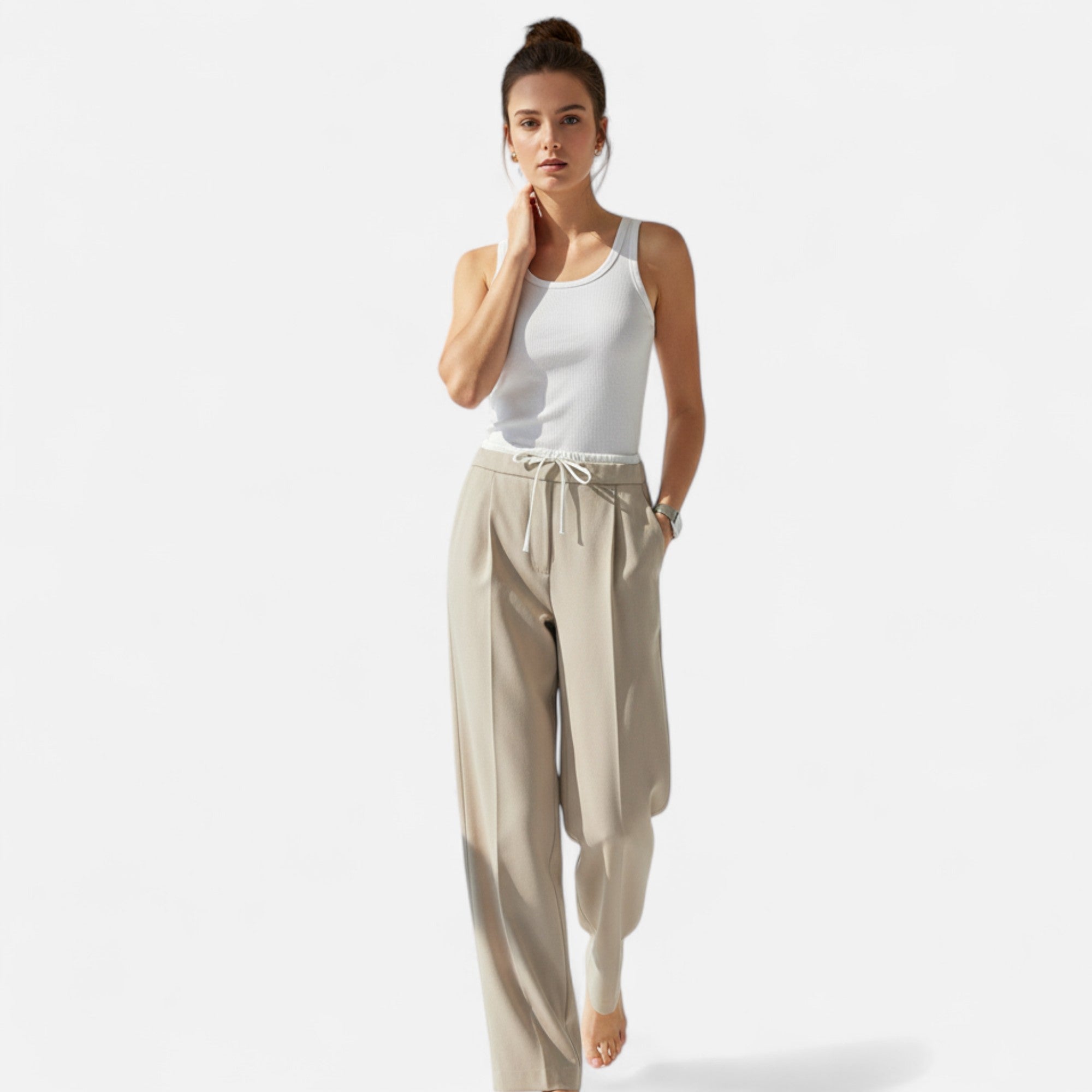 Lauwren | Women's High-Waisted Trousers, Vintage Elegance
