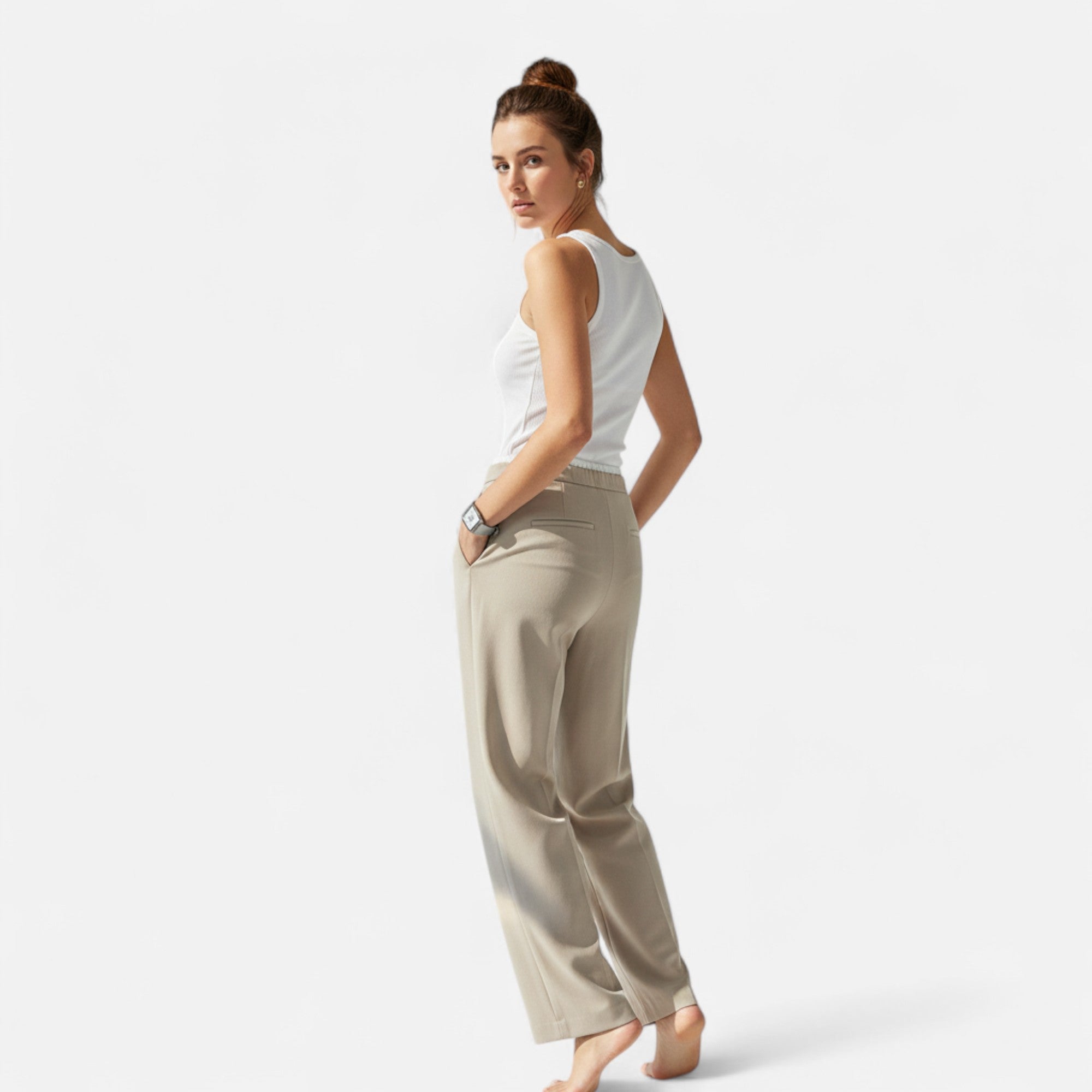 Lauwren | Women's High-Waisted Trousers, Vintage Elegance