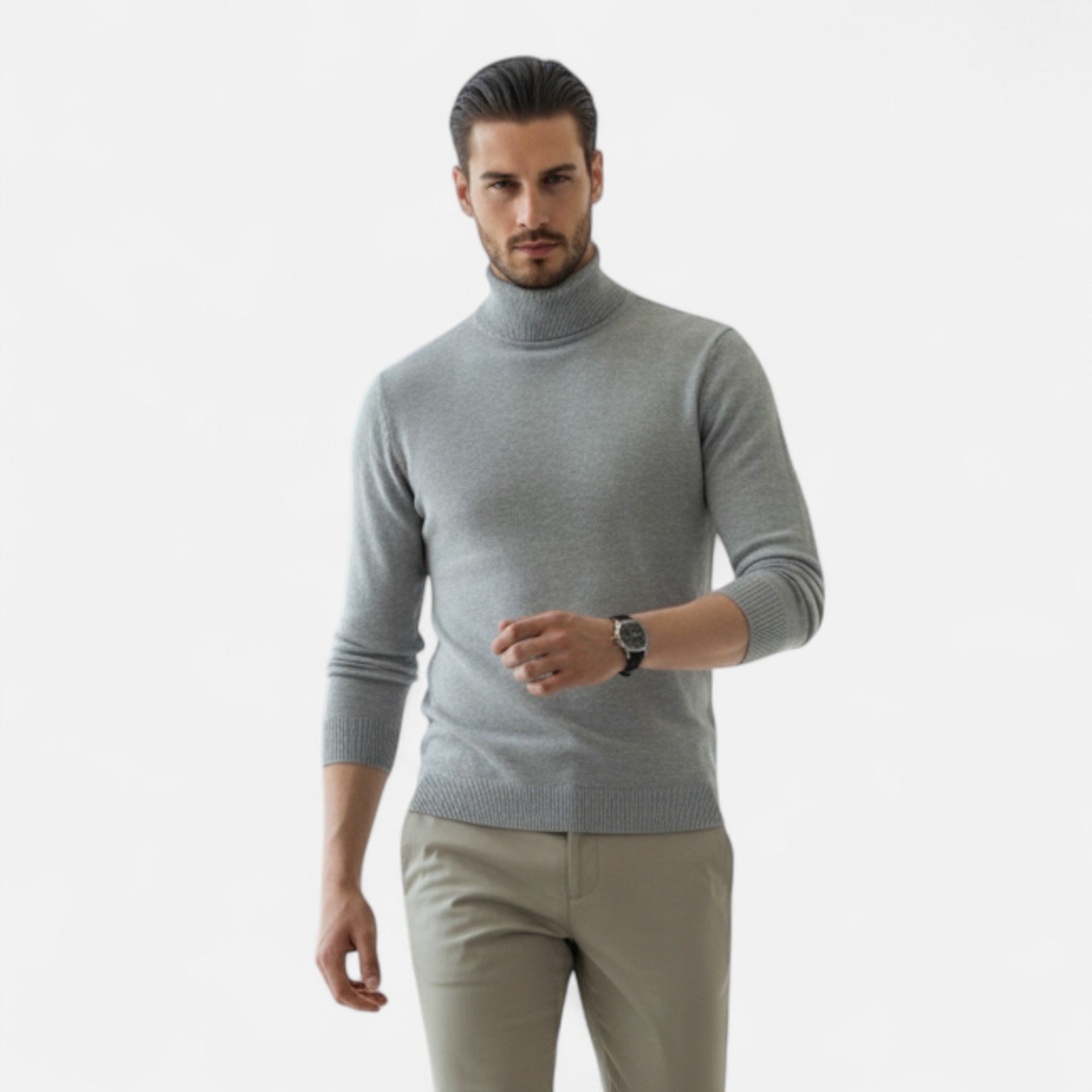 Lauwren | Men's Classic Knit High Neck Sweater