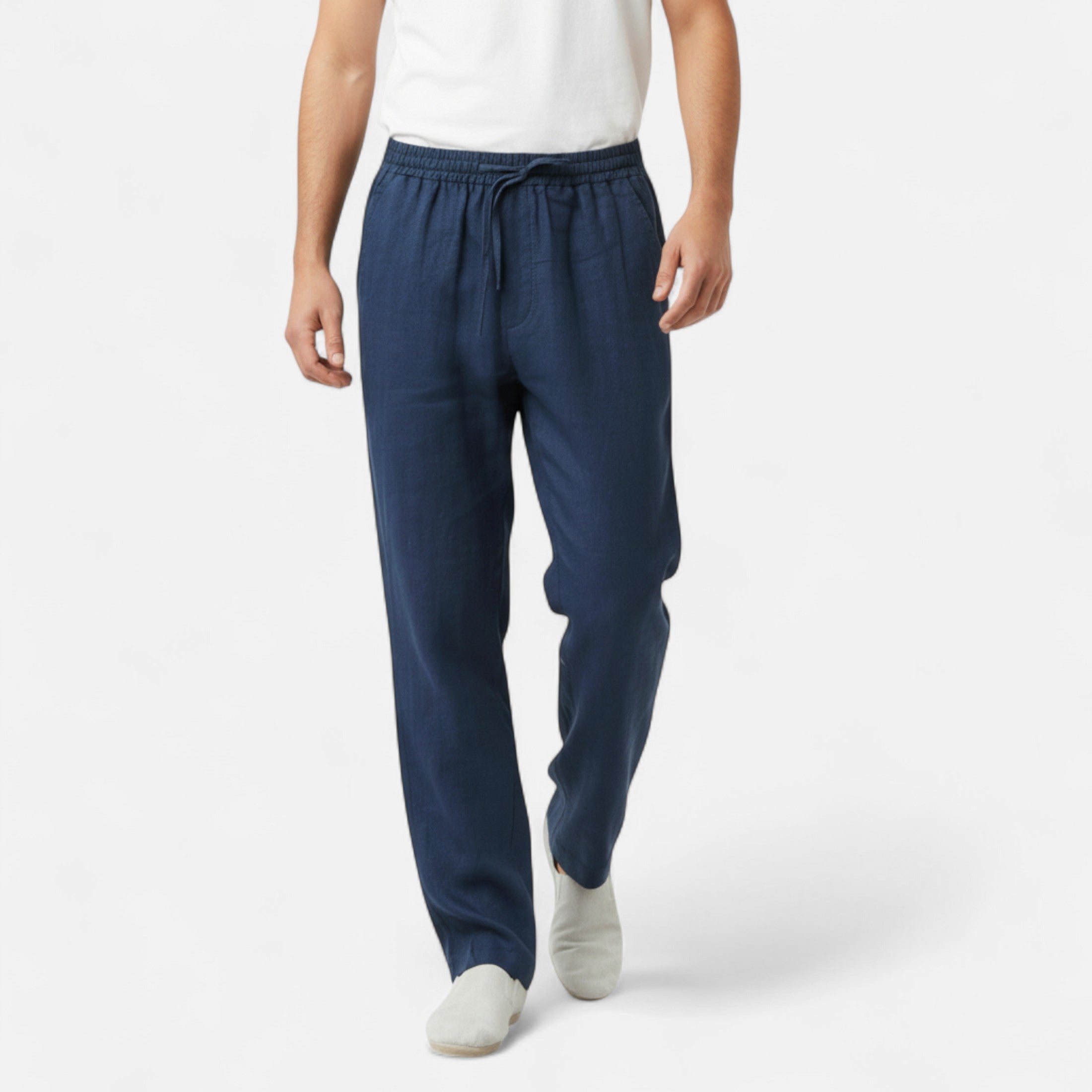 Lauwren | Men's Linen Cotton Trousers Riviera