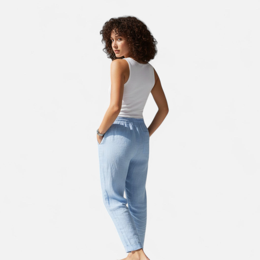 Lauwren | Woman's Elegant High-Waisted Trousers