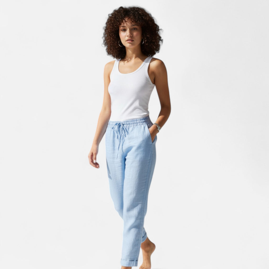 Lauwren | Woman's Elegant High-Waisted Trousers