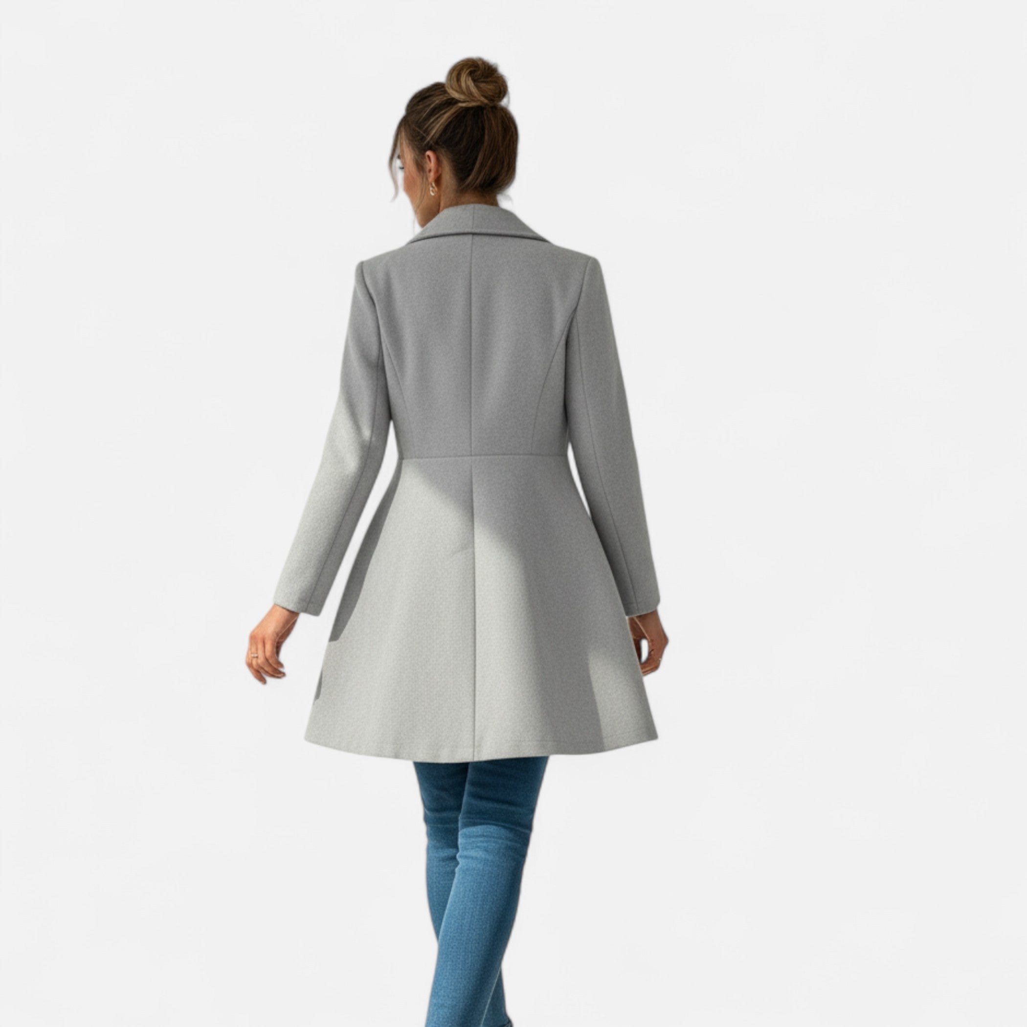 Lauwren | Women's Double-Breasted Coat - Classic Elegance