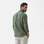 Lauwren | Men's Shirt with Lapel Collar - Casual Elegance