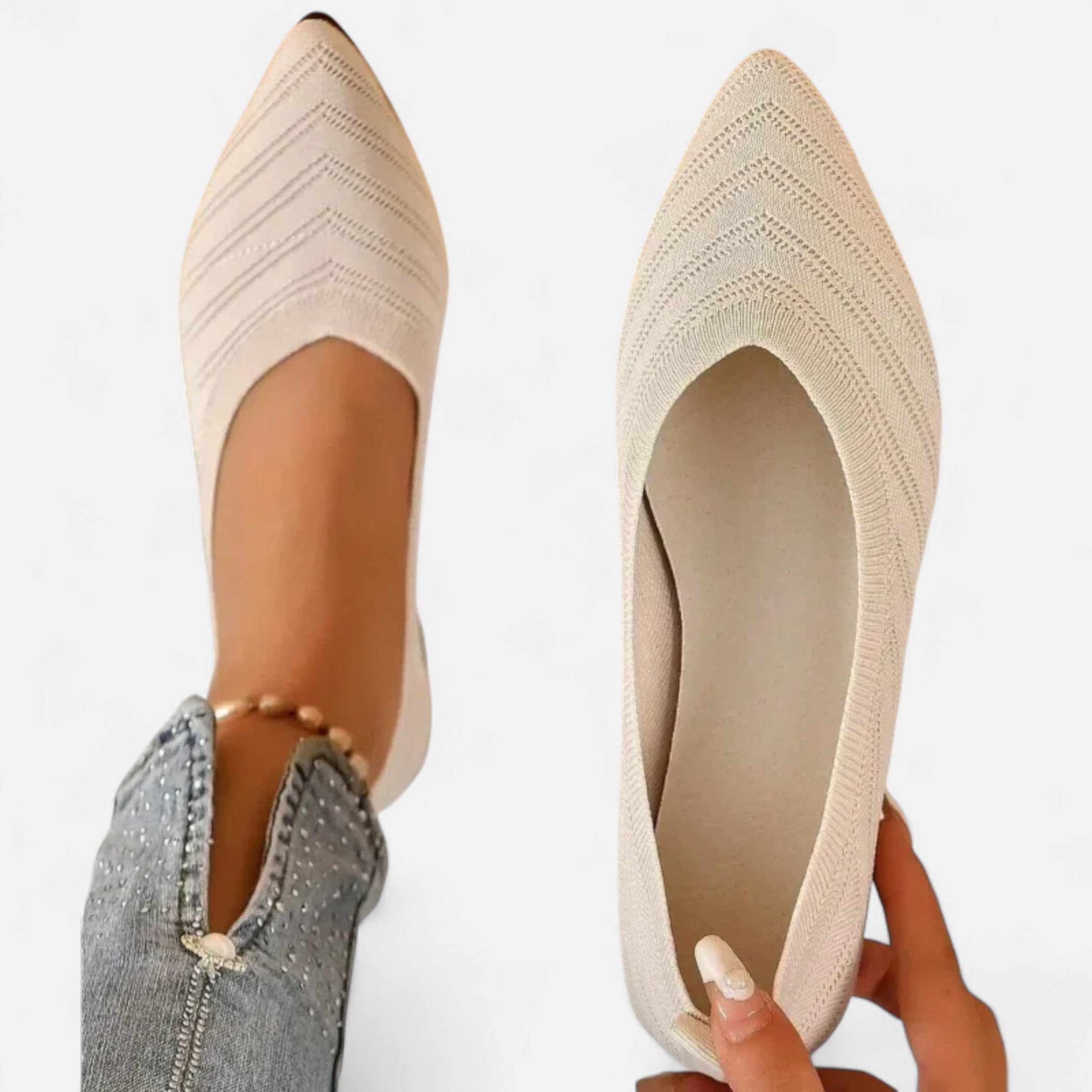 Lauwren | Woman's Elegant pointed toe ballerina's