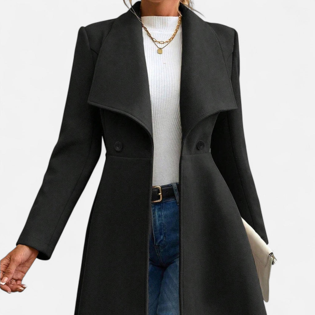 Lauwren | Women's Double-Breasted Coat - Classic Elegance