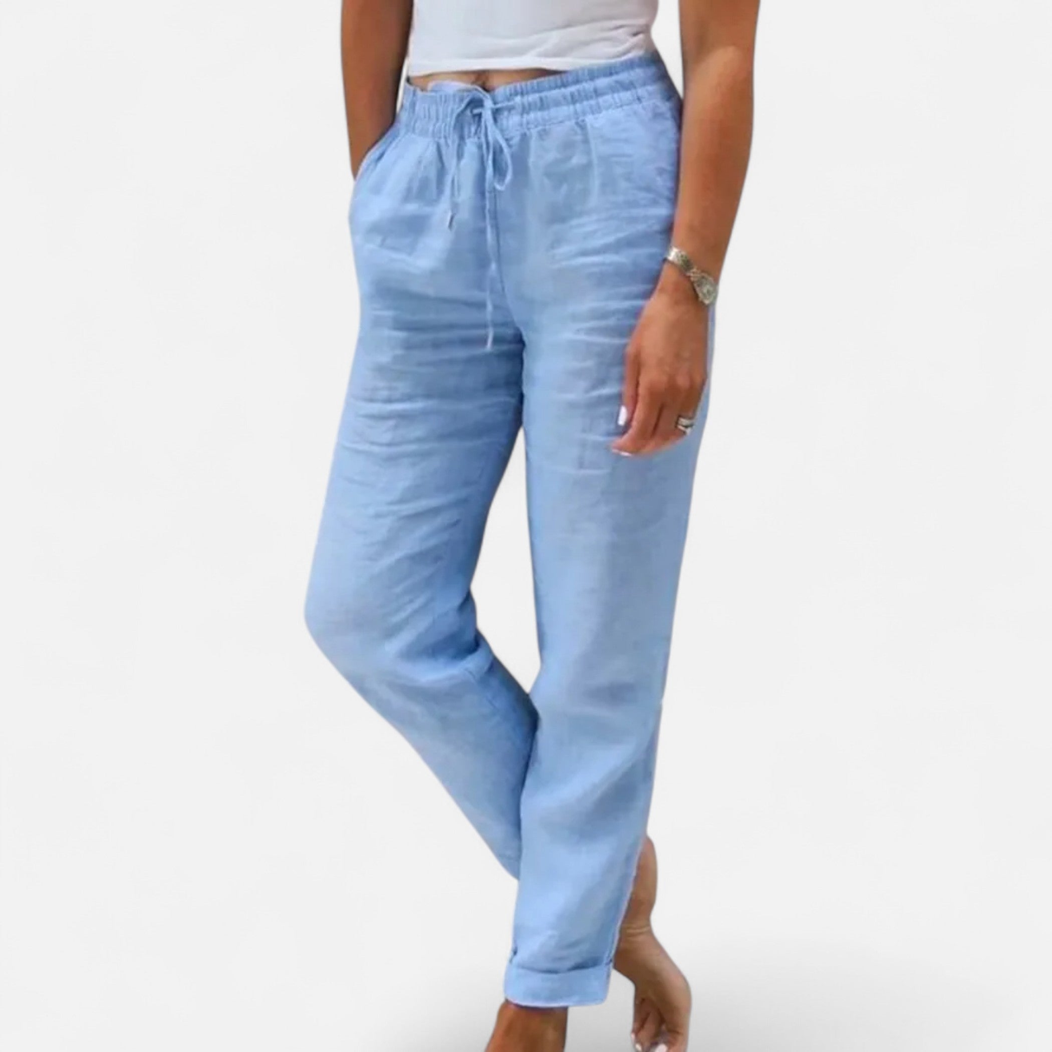 Lauwren | Woman's Elegant High-Waisted Trousers